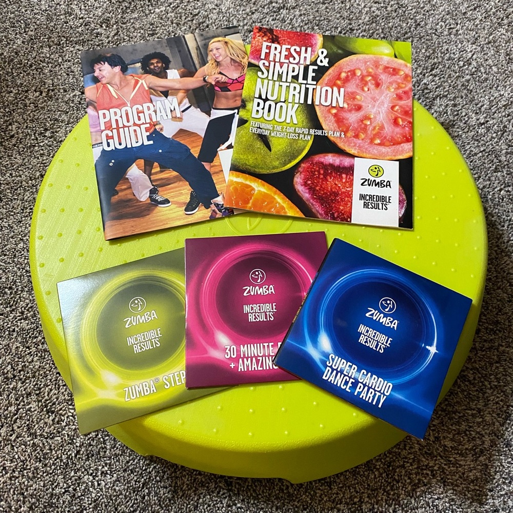 Zumba step and workout DVDs